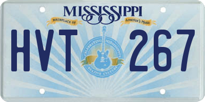 MS license plate HVT267
