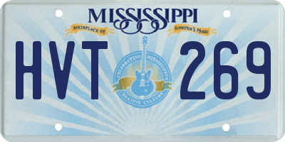 MS license plate HVT269
