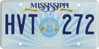 MS license plate HVT272