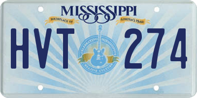 MS license plate HVT274