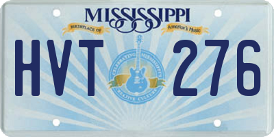 MS license plate HVT276
