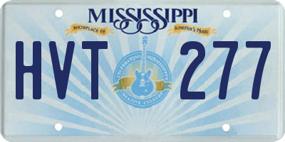 MS license plate HVT277