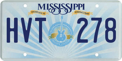 MS license plate HVT278