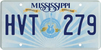 MS license plate HVT279