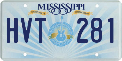 MS license plate HVT281