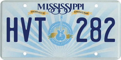 MS license plate HVT282