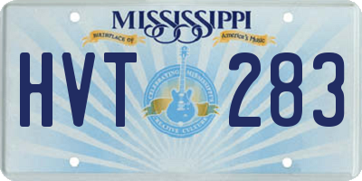 MS license plate HVT283