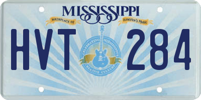 MS license plate HVT284