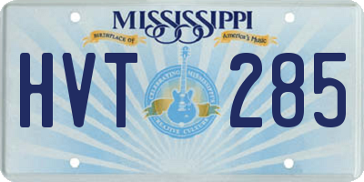 MS license plate HVT285