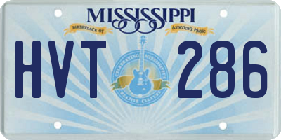 MS license plate HVT286