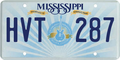 MS license plate HVT287