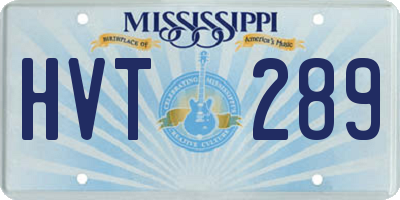 MS license plate HVT289