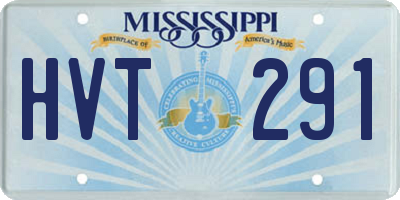 MS license plate HVT291