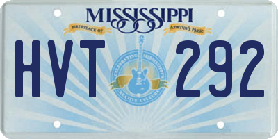 MS license plate HVT292