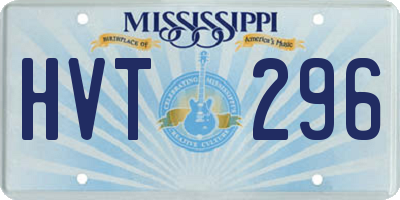 MS license plate HVT296