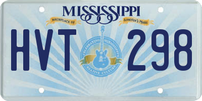 MS license plate HVT298