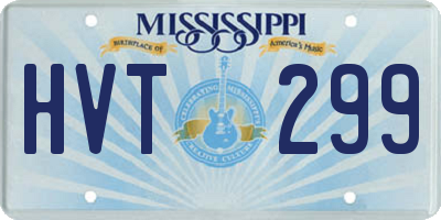 MS license plate HVT299