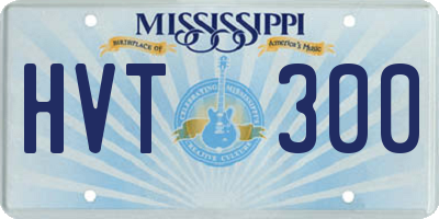 MS license plate HVT300