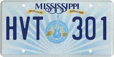 MS license plate HVT301
