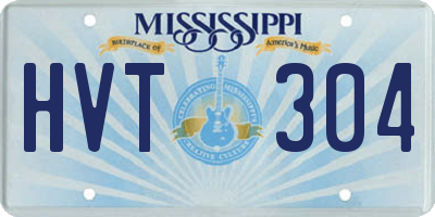 MS license plate HVT304