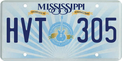 MS license plate HVT305