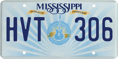 MS license plate HVT306
