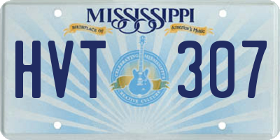 MS license plate HVT307