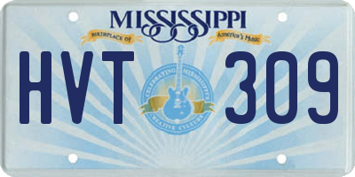 MS license plate HVT309