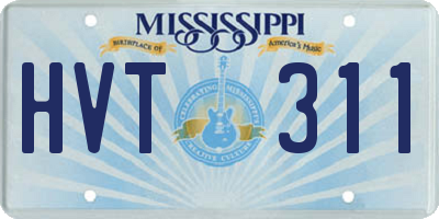 MS license plate HVT311