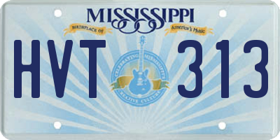 MS license plate HVT313