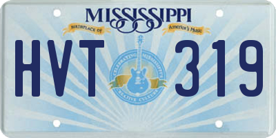 MS license plate HVT319