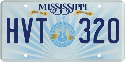 MS license plate HVT320