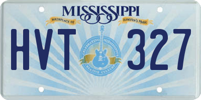 MS license plate HVT327