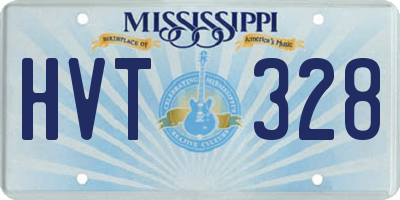 MS license plate HVT328