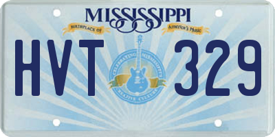 MS license plate HVT329