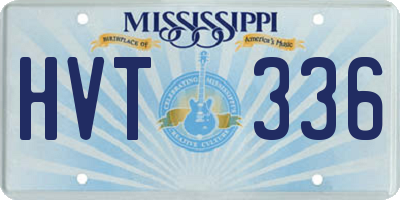 MS license plate HVT336