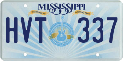 MS license plate HVT337