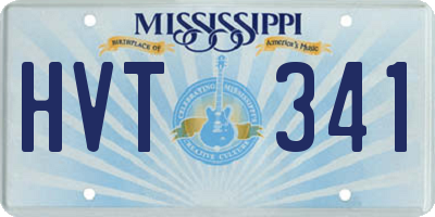 MS license plate HVT341