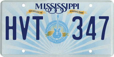 MS license plate HVT347