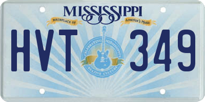 MS license plate HVT349
