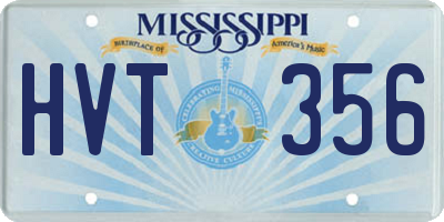 MS license plate HVT356