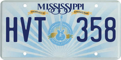 MS license plate HVT358