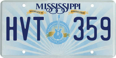 MS license plate HVT359