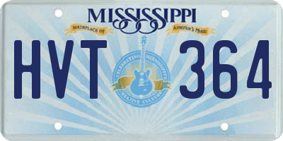 MS license plate HVT364