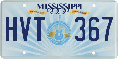 MS license plate HVT367