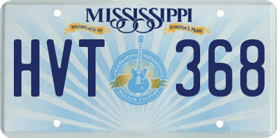 MS license plate HVT368