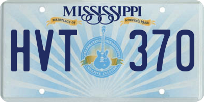 MS license plate HVT370