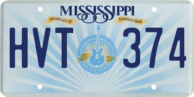 MS license plate HVT374