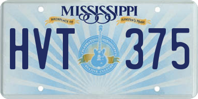 MS license plate HVT375