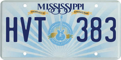 MS license plate HVT383